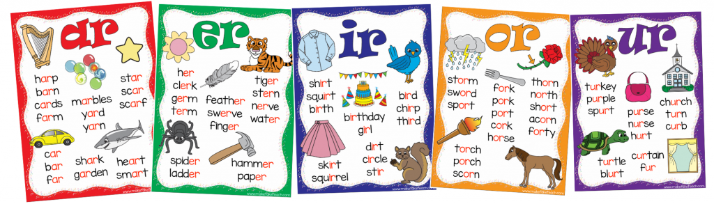FREE R Controlled Vowels Posters