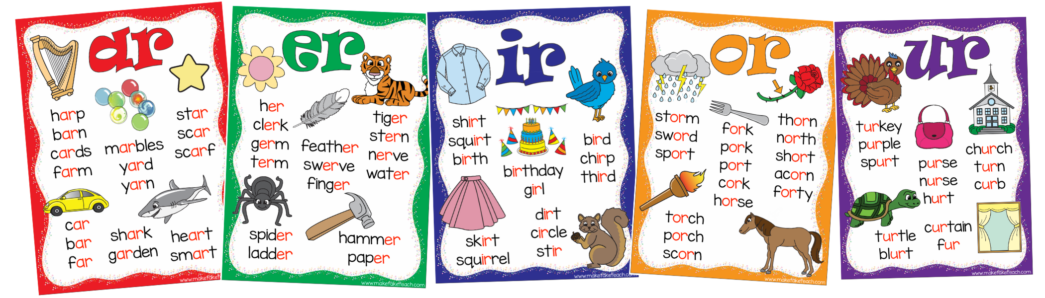 FREE R Controlled Vowels Posters! - Make Take & Teach