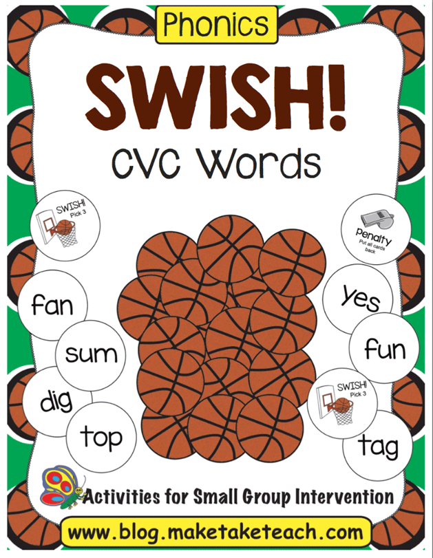 CVC words basketball theme