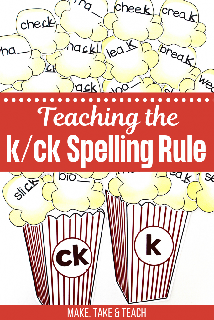 Teaching k/ck spelling rule