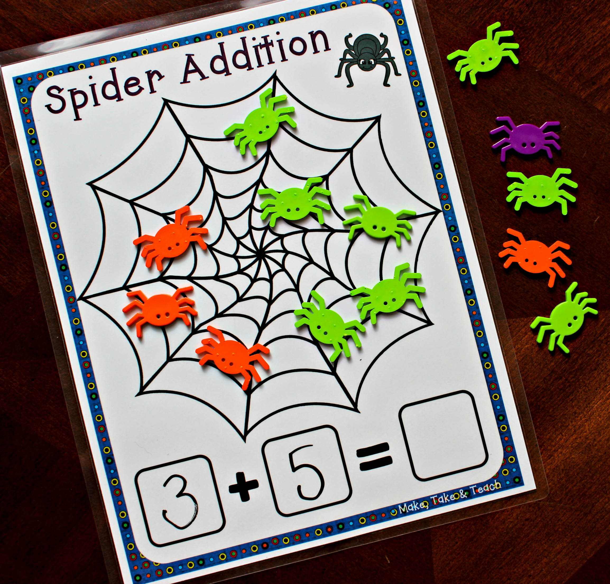Spider Addition FREEBIE! - Make Take & Teach