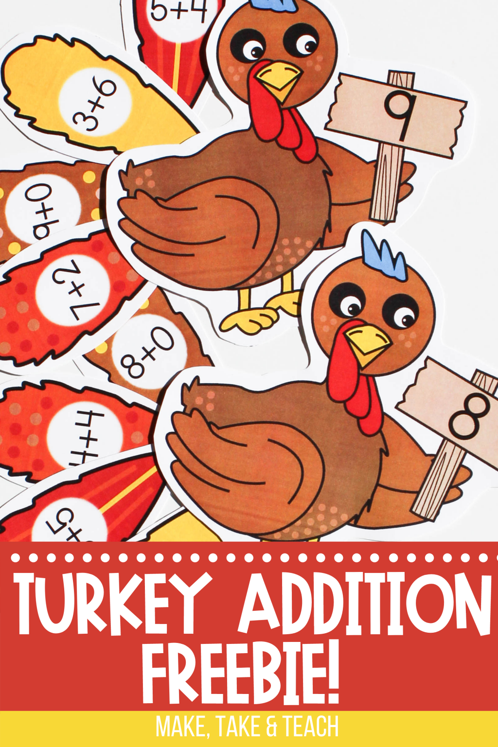 Thanksgiving Activities And A Turkey Math Freebie! - Make Take & Teach