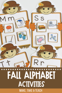 Scarecrow Themed Activities for the Alphabet and CVC Words! - Make Take ...