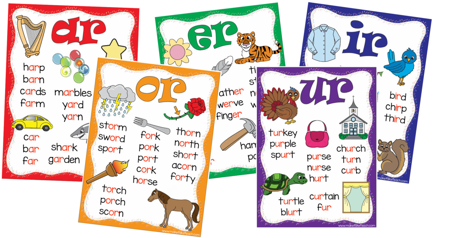 Absolutely FREE R Controlled Vowels Posters - Make Take & Teach