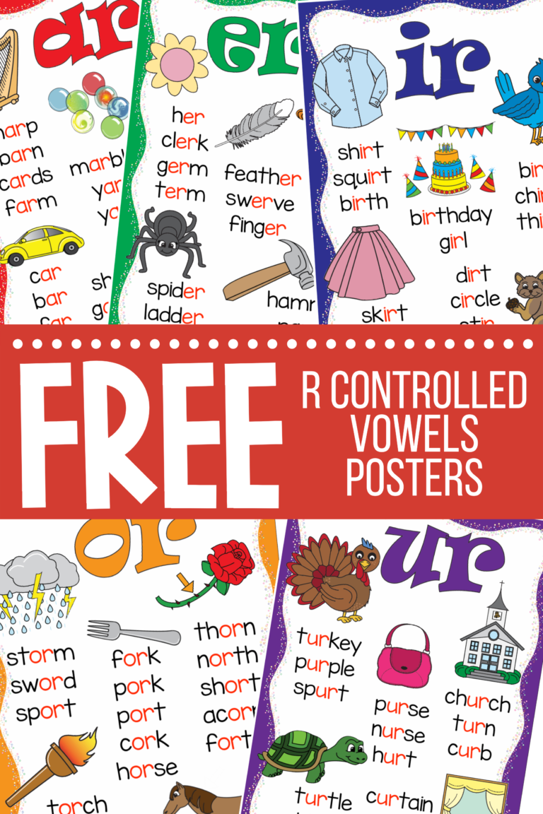 Absolutely FREE R Controlled Vowels Posters - Make Take & Teach