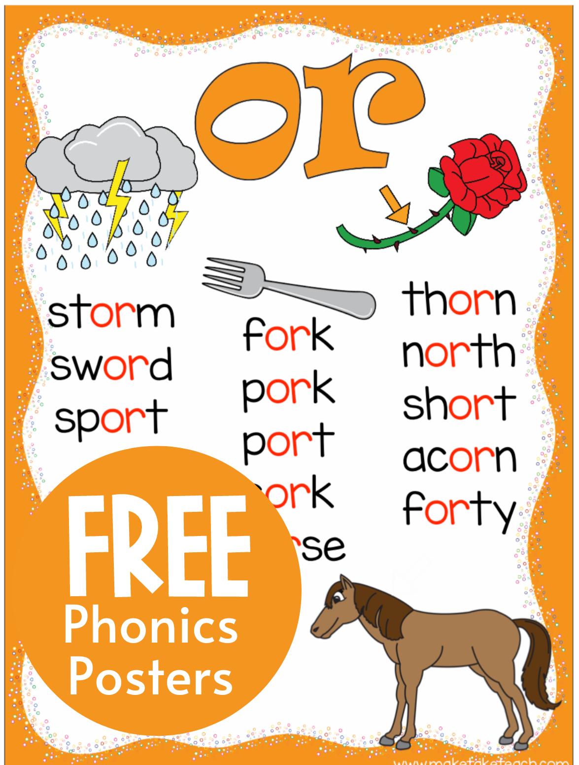 Absolutely FREE R Controlled Vowels Posters - Make Take & Teach