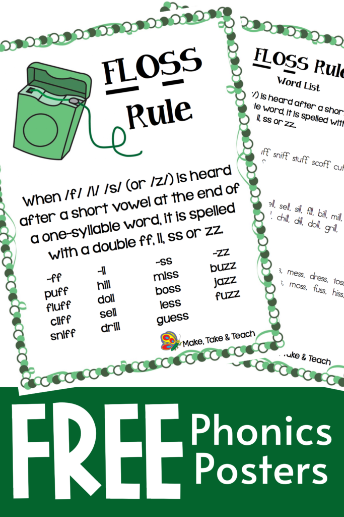 FLOSS Spelling Rule - Make Take & Teach