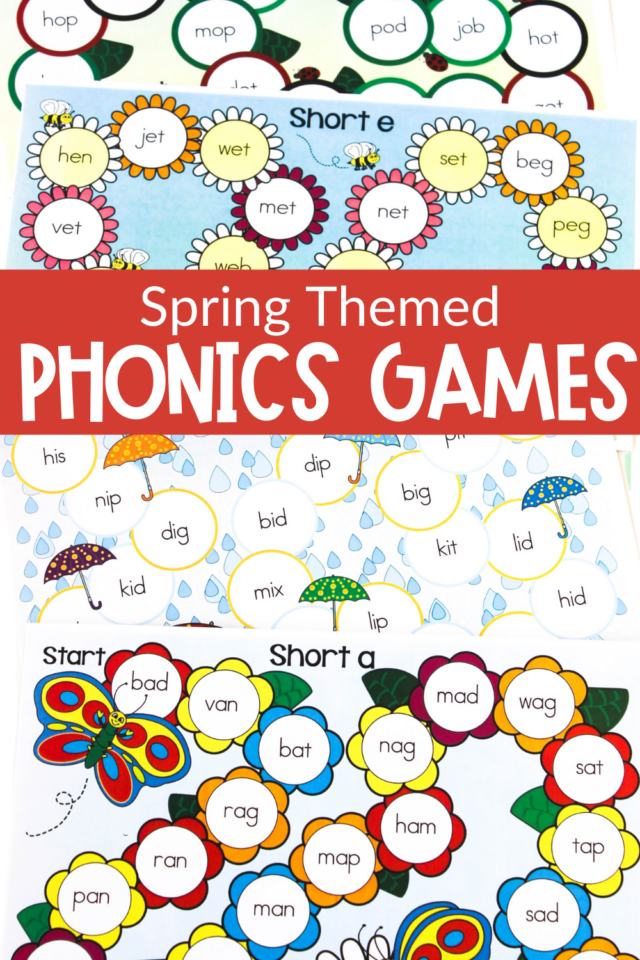 Game Boards for Spring Literacy Centers - Make Take & Teach